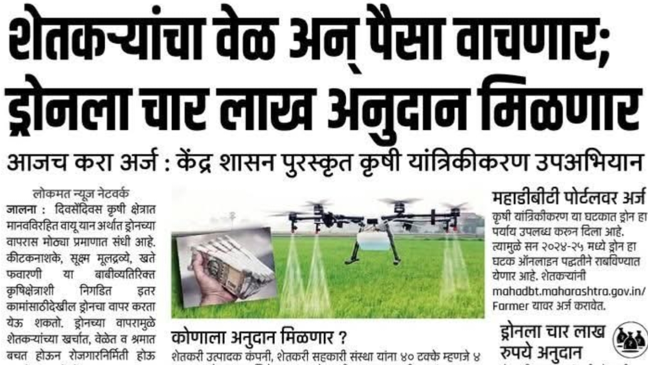 Drone Spraying In Farming